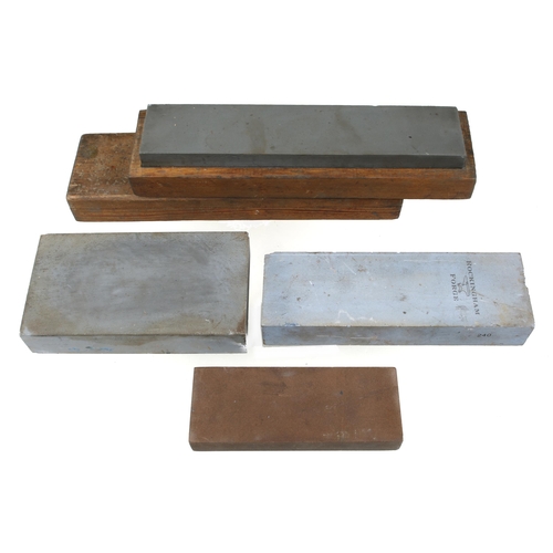 373 - Four little used large sharpening stones G++