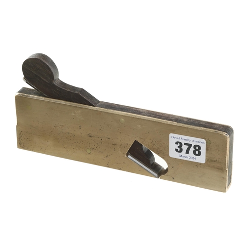 378 - A brass rebate plane 7 1/2