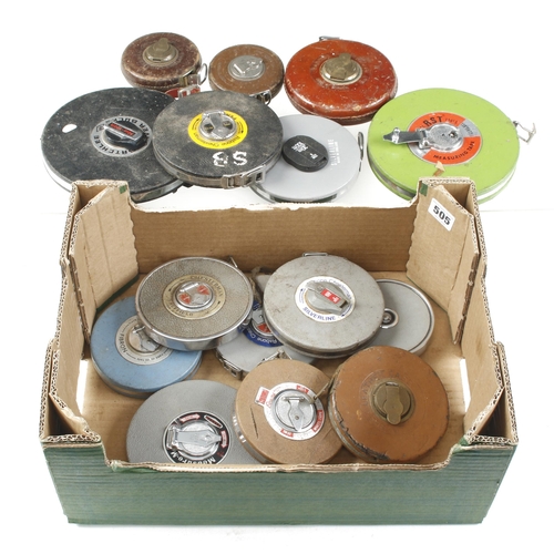 505 - 14 mostly leather cased tapes G+