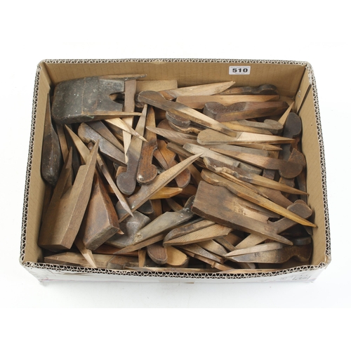 510 - A large quantity of moulding plane wedges G