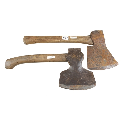 537 - Two wheelwright's R/H side axes, some light rust G