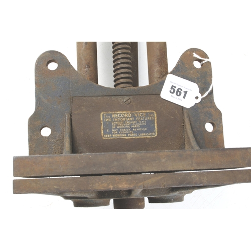 561 - A RECORD No 52 1/2 quick release vice, some light rust G