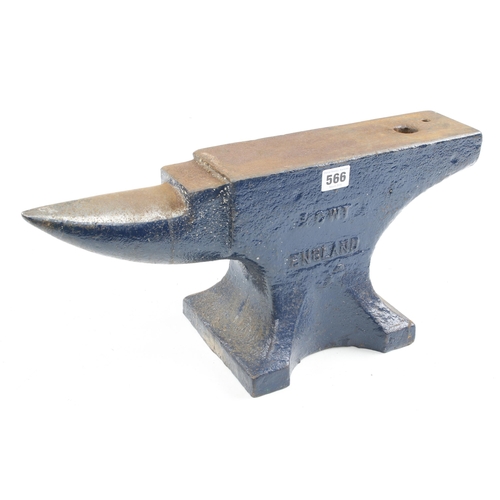 566 - An anvil marked 3/4 cwt England 19