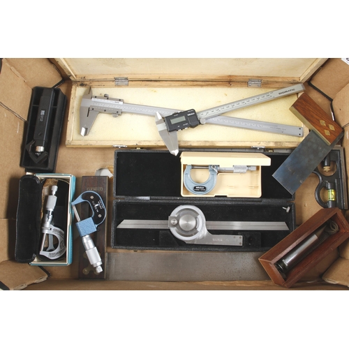 616 - Three engineer's micrometers, two caliper gauges etc mainly in orig boxes G++