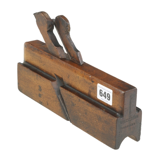 649 - A twin iron cove moulding plane by CHAS GOWLAND G+