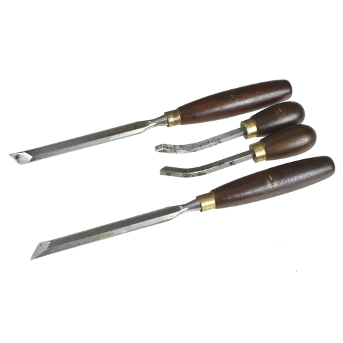 652 - Two angle carving tools and two others all by CROWN G