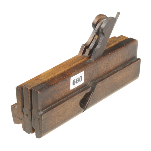 660 - A sash coping plane, halving plane and a side round all by GABRIEL (marks G+) G+