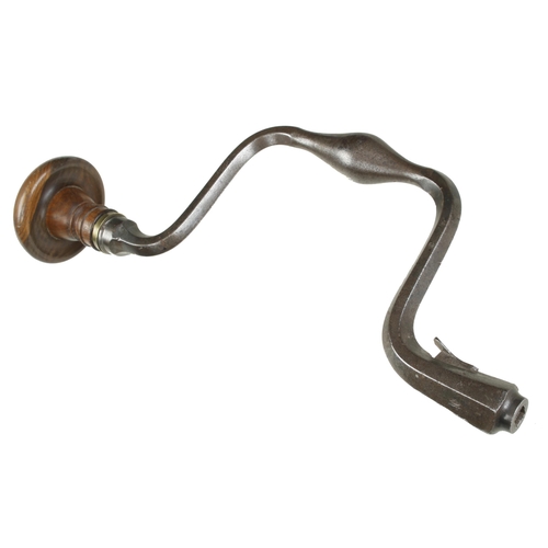 693 - A Scottish style iron brace with lever pad and cocobola head G+