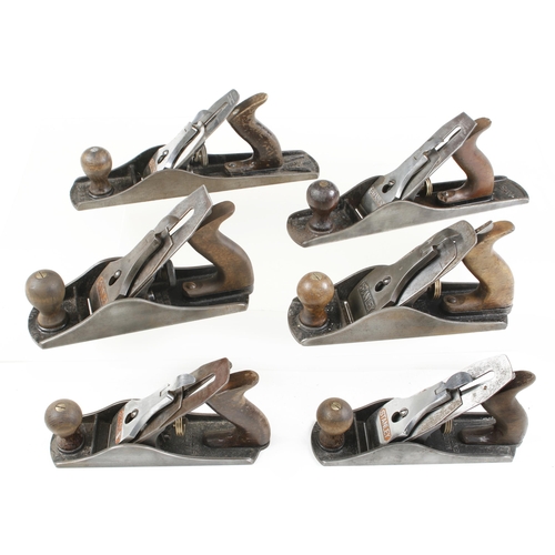 73 - Six STANLEY bench planes G