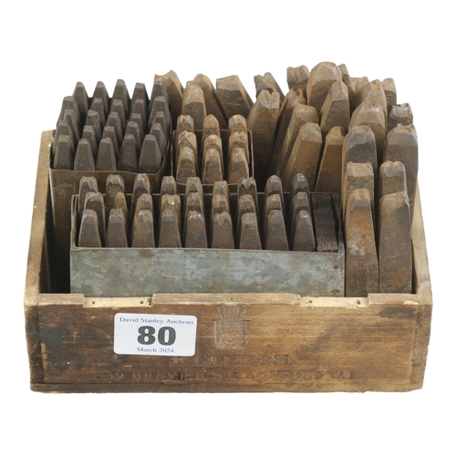 80 - Four sets of letter or number punches G+