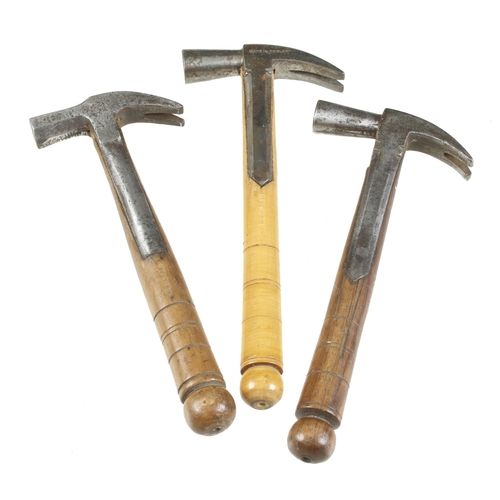 871 - Three quality strapped hammers one by TIMMINS G+