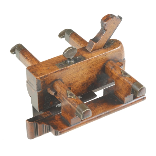 914 - A rare screw arm beech plough plane by I.VEAL (see BPM3 p599) with deep stems to facilitate the scre... 