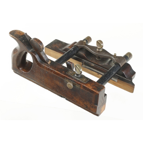 922 - A handled bridle sash fillister by MACKAY Glasgow Warranted with ebony stems and double d/t boxed so... 