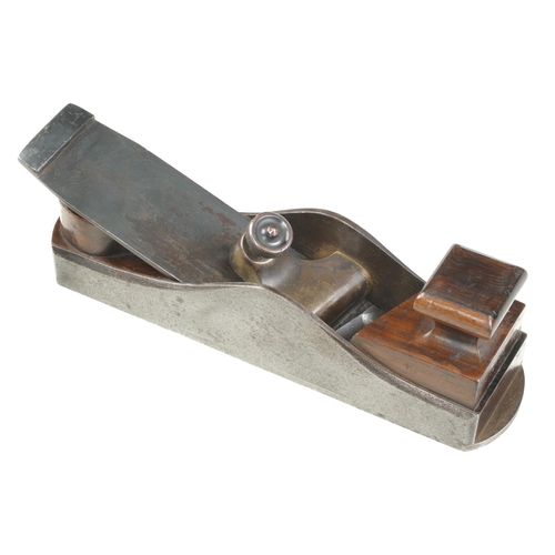 940 - A very rare MATHIESON No 847 improved skew mouth d/t steel mitre plane with rosewood infill and orig... 