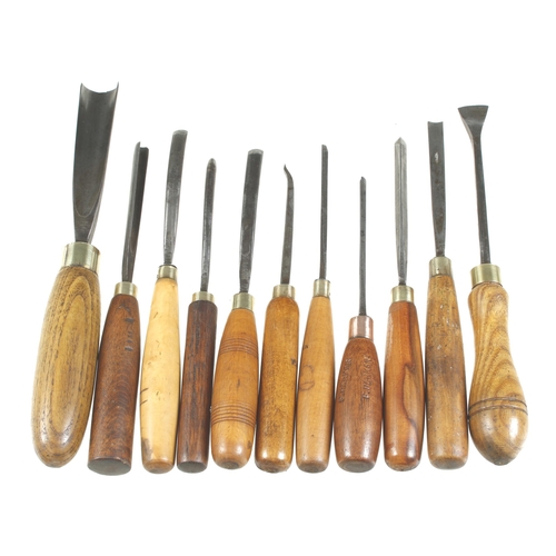 224 - 11 carving tools by ADDIS G+