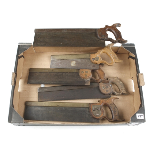 Four B/b And One S/b Tenon Saws G