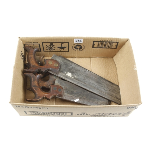 245 - Four s/b tenon saws by LAND & Co, WADE, WINGFIELD & ROWBOTHAM, MELHUISH and LUPTON G