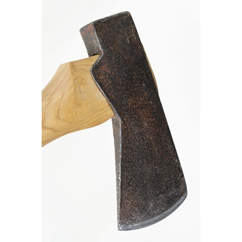 588 - A sharpened felling axe with correct replacement handle G++