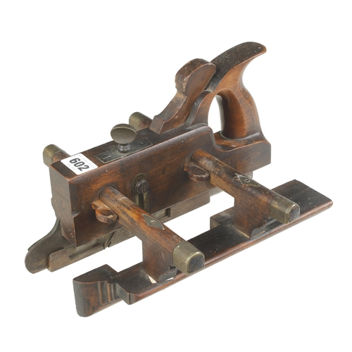 602 - A handled plough by HOFFMAN Edinburgh with additional detachable fillister bed G+