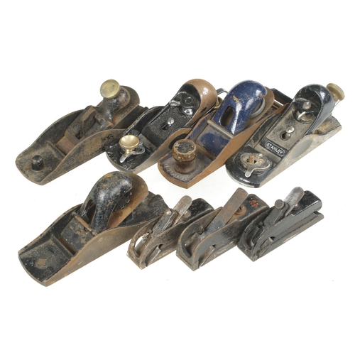 605 - Eight metal block planes for restoration G