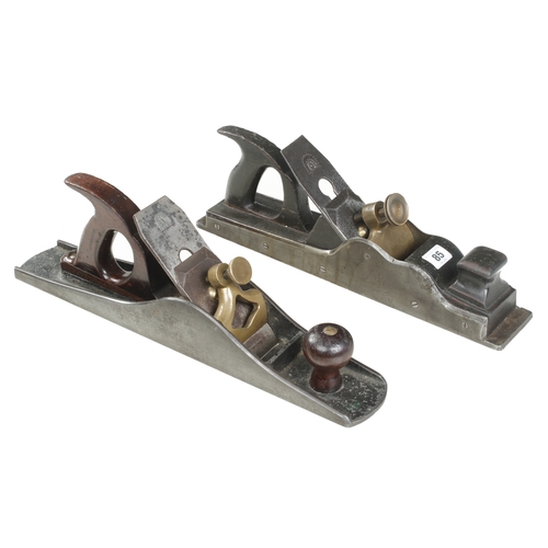 85 - Two iron panel planes with brass levers G