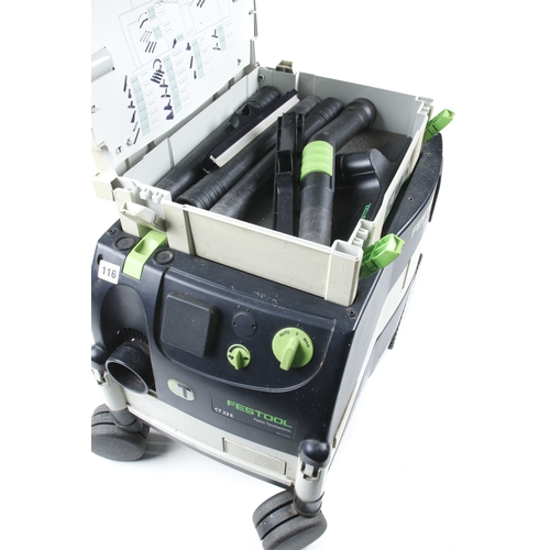 116 - A FESTOOL CT 22 E vacuum with attachment 240v Pat tested