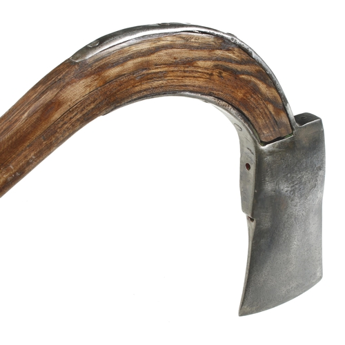 698 - A most unusual axe by EAGLE EDGE Tool Co England with pronounced curved and laminated swan neck with... 