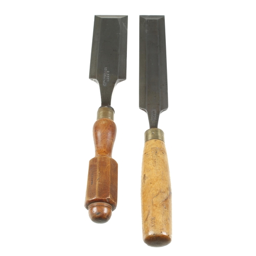 712 - Two bevel edge chisels by BUCK 1 1/2