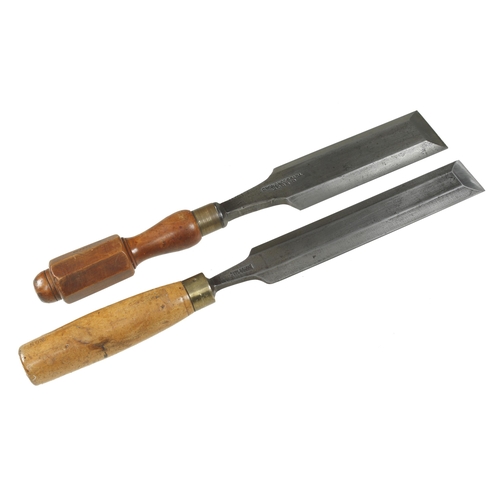 712 - Two bevel edge chisels by BUCK 1 1/2