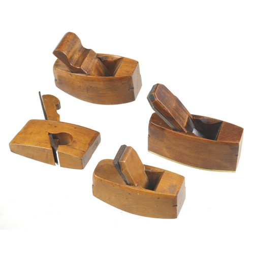 725 - Four small, quality boxwood planes from 4