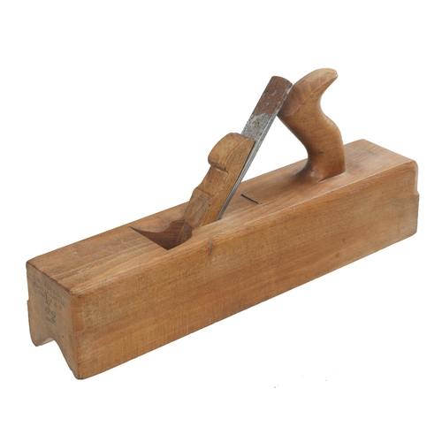 731 - A most unusual handled beech edge rounding plane? by C.NURSE stamped 1/2 G++