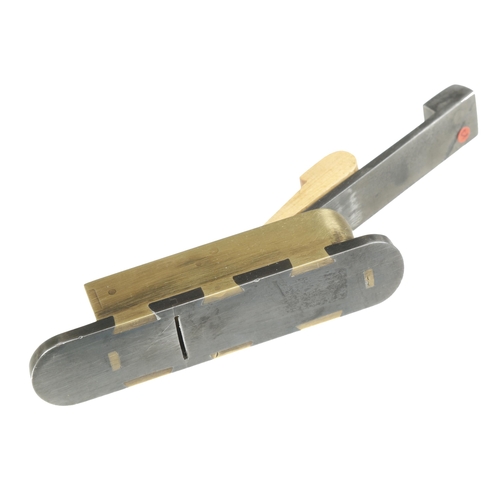 775 - An attractive miniature gunmetal mitre plane by BARSON  with protruding d/t steel sole 4 1/4