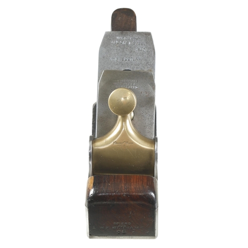 861 - A d/t steel STEWART SPIERS No 7 parallel smoother with closed handle and orig Spiers iron G+