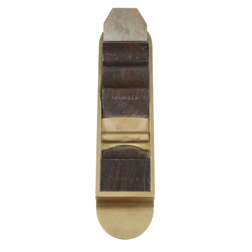 868 - A nice quality, heavy, low angle brass mitre plane 9