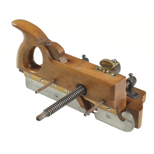 889 - A little used KIMBERLEY Patent handled beech plough with skate front, lacks two screws and adjusting... 