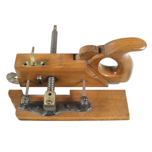 889 - A little used KIMBERLEY Patent handled beech plough with skate front, lacks two screws and adjusting... 