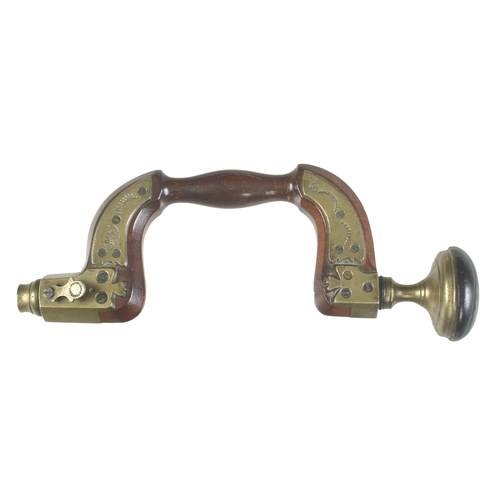 906 - A rare lever pad brace by PILKINGTON PEDIGOR & STORR with heavy brass fittings, the brass head with ... 