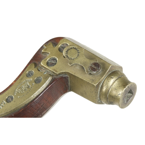 906 - A rare lever pad brace by PILKINGTON PEDIGOR & STORR with heavy brass fittings, the brass head with ... 