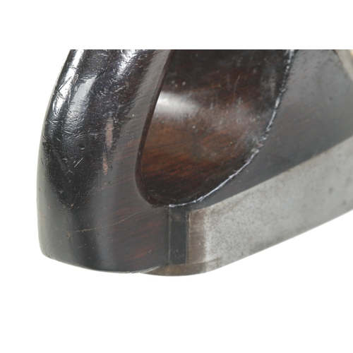 919 - A d/t steel MATHIESON No 843  smoother with rosewood infill and handle, very fine crack to handle G