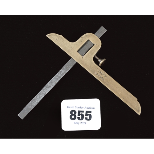 855 - An adjustable brass square by J.BUCK London G+