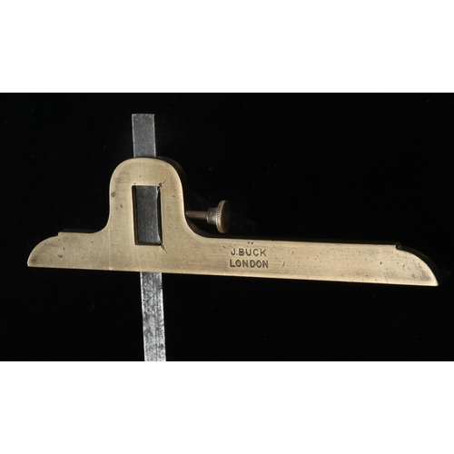 855 - An adjustable brass square by J.BUCK London G+