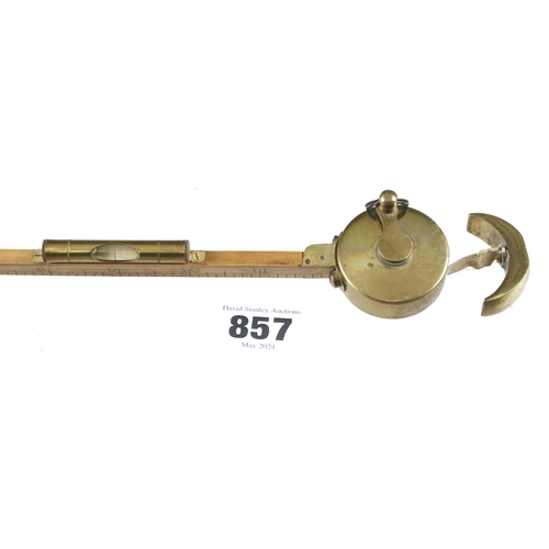 857 - A rare brass cased horse measuring tape by SWAINE & ADNEY c/w 12