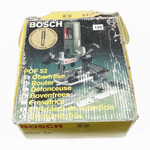 125 - A BOSCH No POF52 router in orig box 240V Pat tested