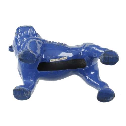 127 - A rare RECORD advertising cast iron bulldog G+