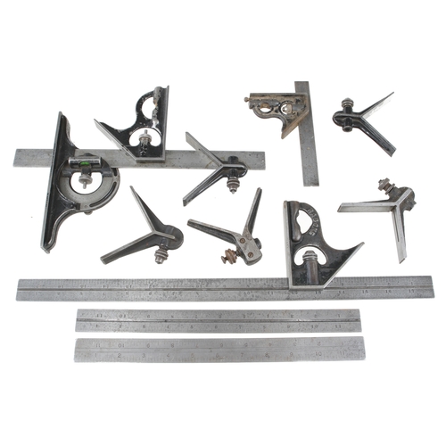 167 - An engineer's combination square and other spares parts G