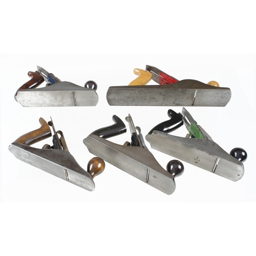 192 - Five metal planes by RECORD, STANLEY, ESTEEL, ACORN and RAPIER G