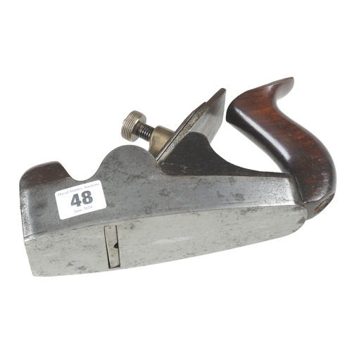 48 - A NORRIS No 2 smoother with open handle iron worn to nothing G