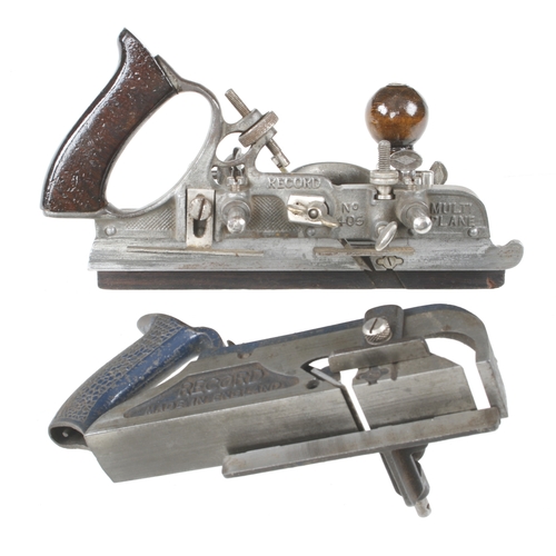 54 - RECORD No 405 multi plane with one cutter, and an 078 rebate plane G+