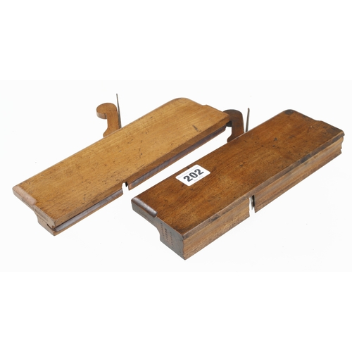 202 - Two moulding planes by FROGATT G+ another with lignum boxing and replaced wedge G