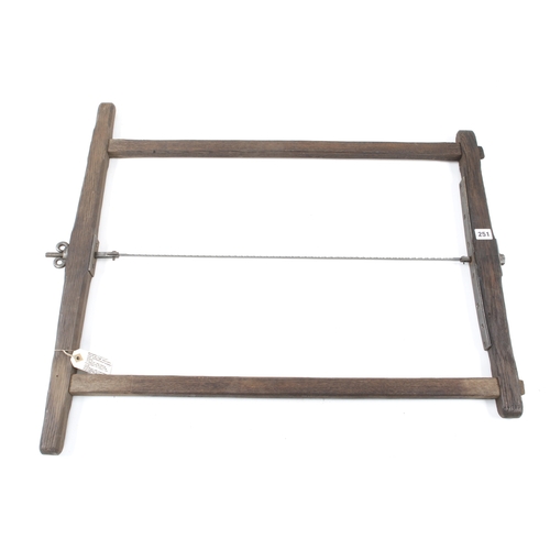 251 - A wheelwright's oak frame saw with 26